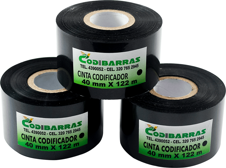 40 X 122 CINTA PARA CODIFICADOR Cinta negra para codificador
