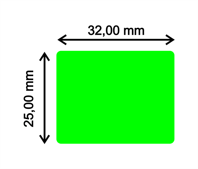 32 x 25 VDE Etiquetas adhesivas stickers