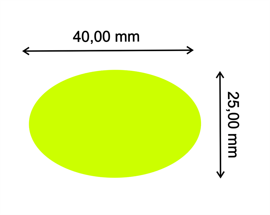 OV 25 x 40 AMA Impresión de etiquetas adhesivas