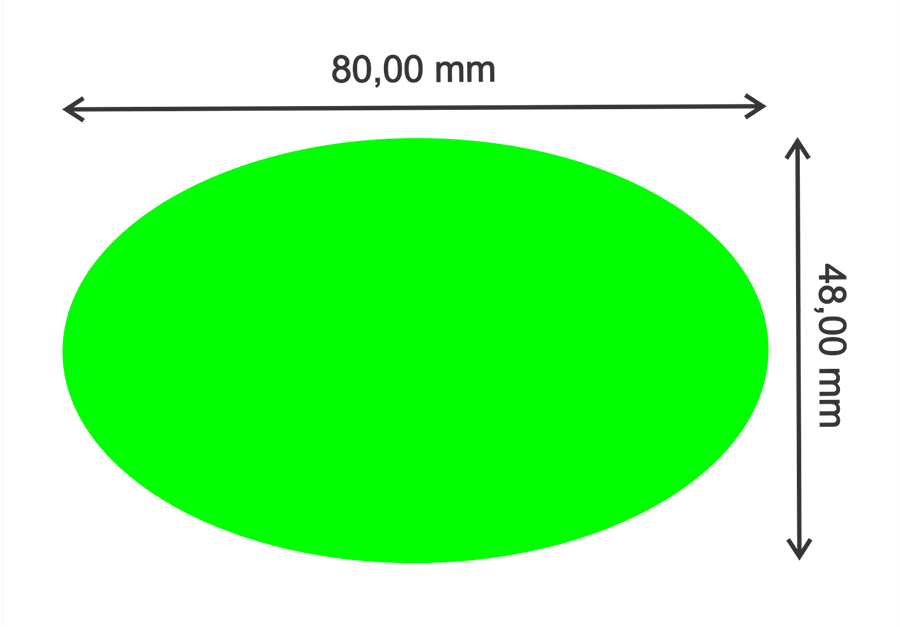OV 48 x 80 VER Etiquetas adhesivas
