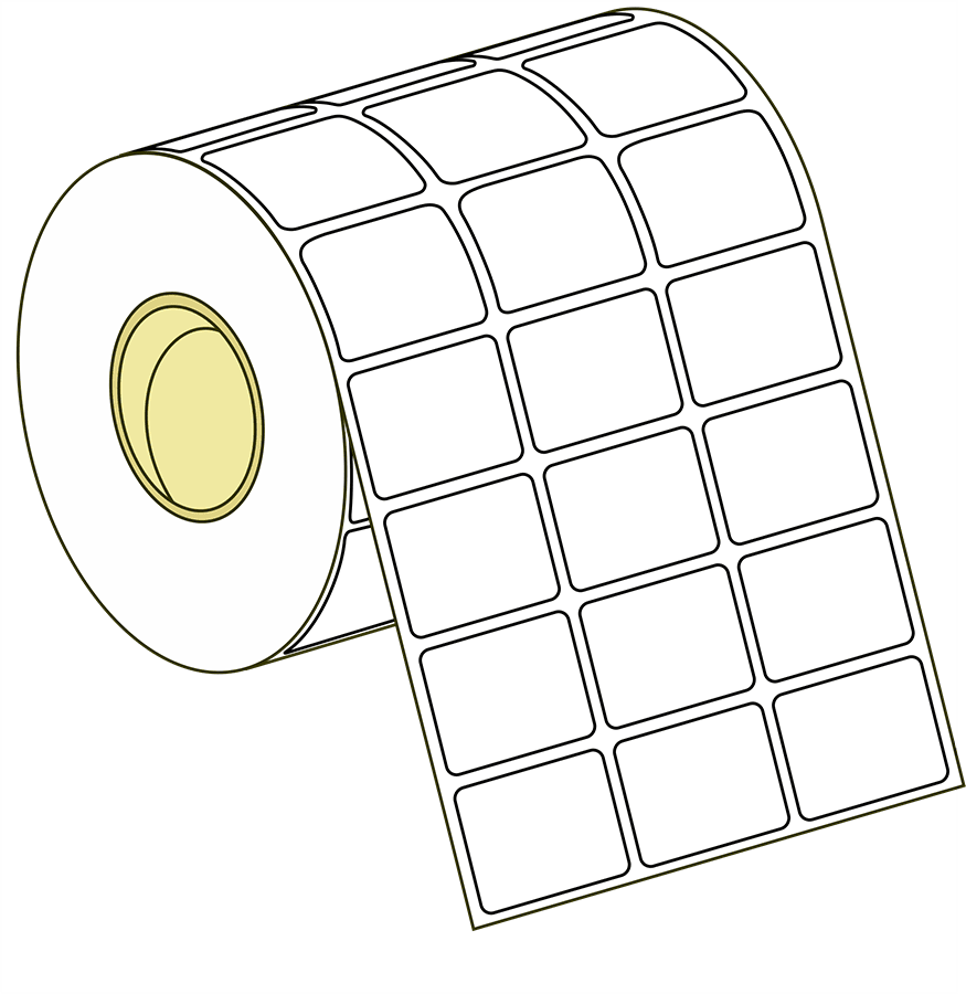 ROLLO 32 x 25 bl Etiquetas adhesivas