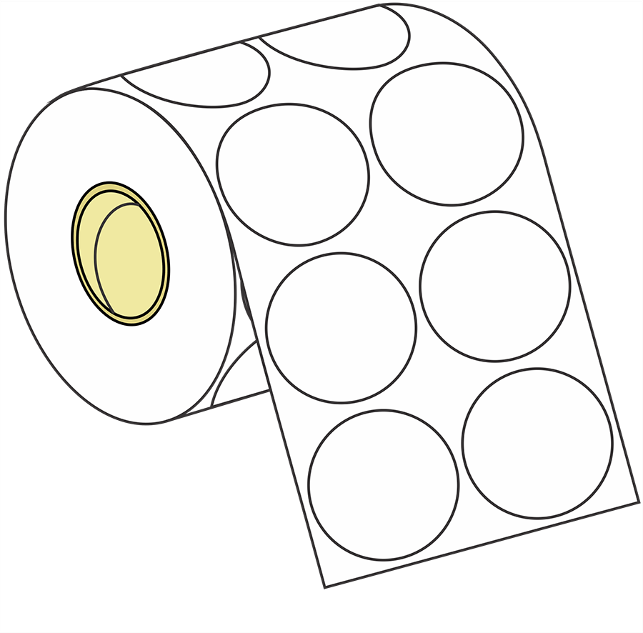 ROLLO CIR 39 x 39 Etiquetas adhesivas