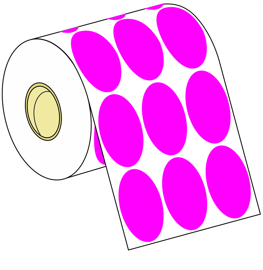 ROLLO OV 33 x 59 FCSIA Adhesivo para productos